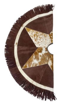 Showman Cowhide Leather Christmas Tree Skirt - Western Star #2